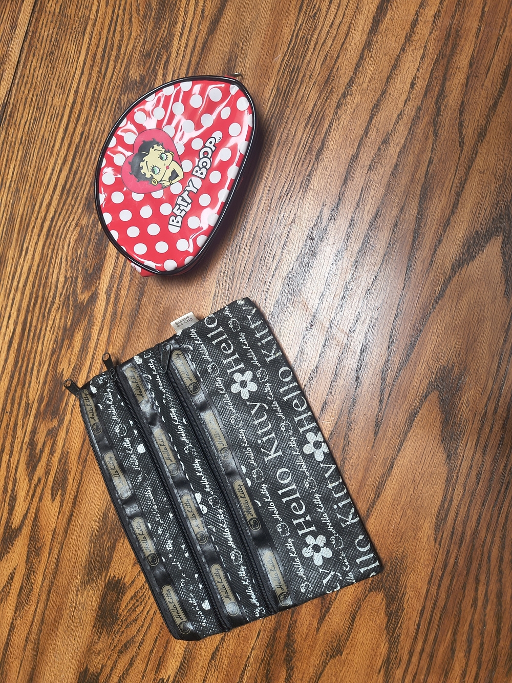 Vintage Betty Boop Red Polka Dot Coin Purse And Hello Kitty Bag